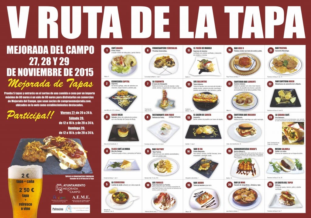 cartel V Ruta de la tapa 2015