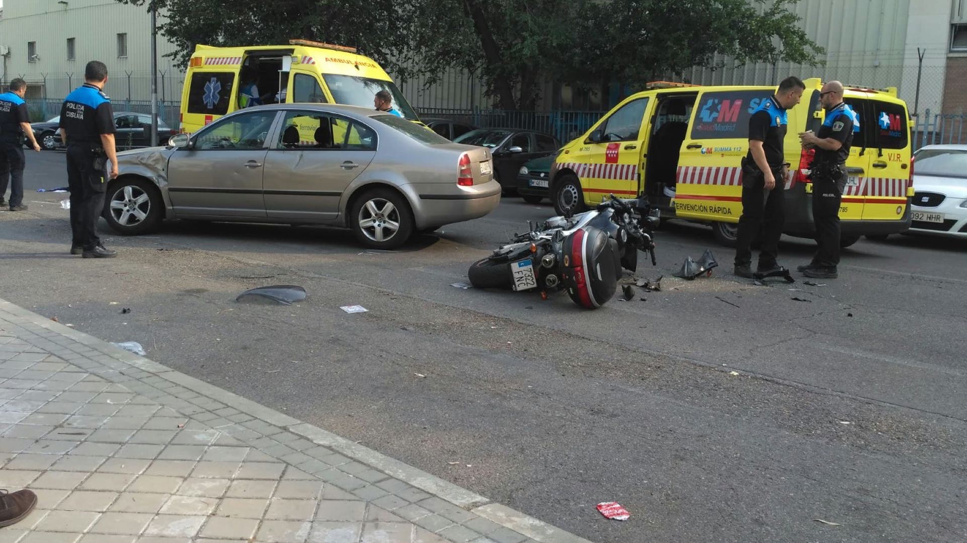 Imagen del accidente remitida a MIraCorredor.tv. 