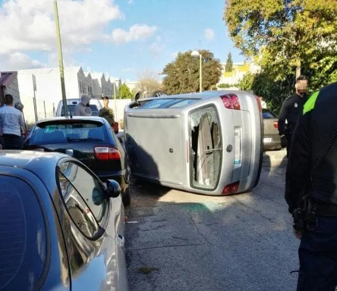 As&iacute; qued&oacute; el coche (Emergencias Madrid).