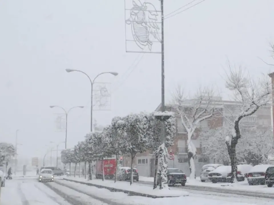 Imagen de la &uacute;ltima gran nevada que se recuerda en la ciudad, en 2009.