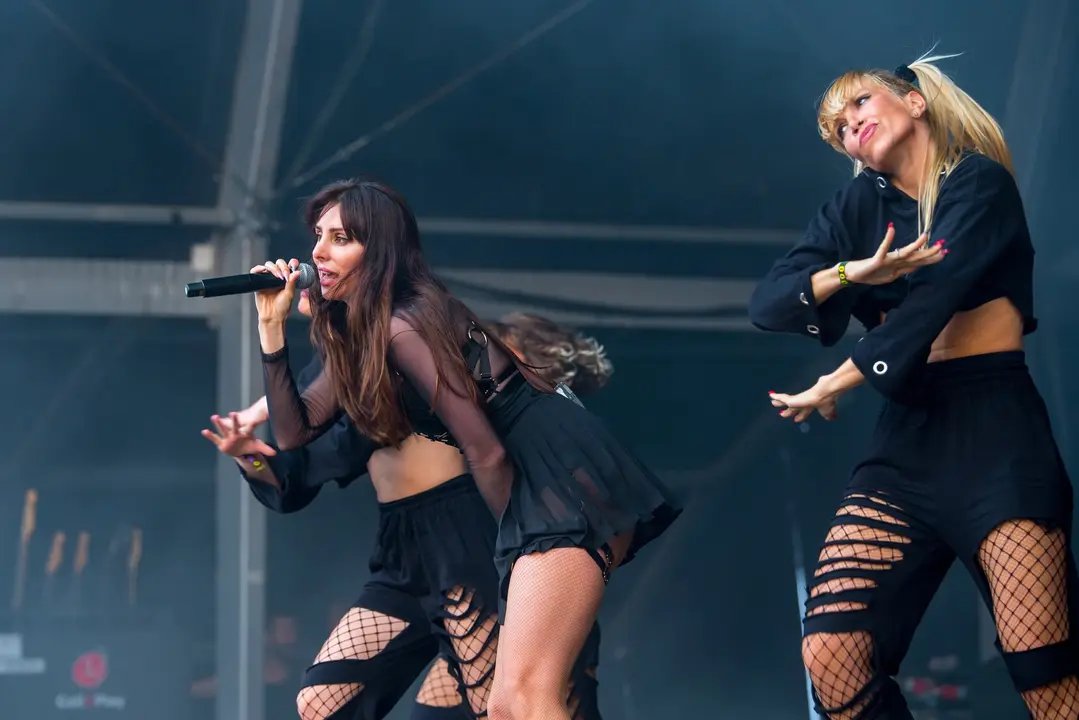 BENICASSIM, SPAIN - JUL 15: La Mala Rodriguez (hip hop music band) perform in concert at FIB Festival on July 15, 2017 in Benicassim, Spain.
