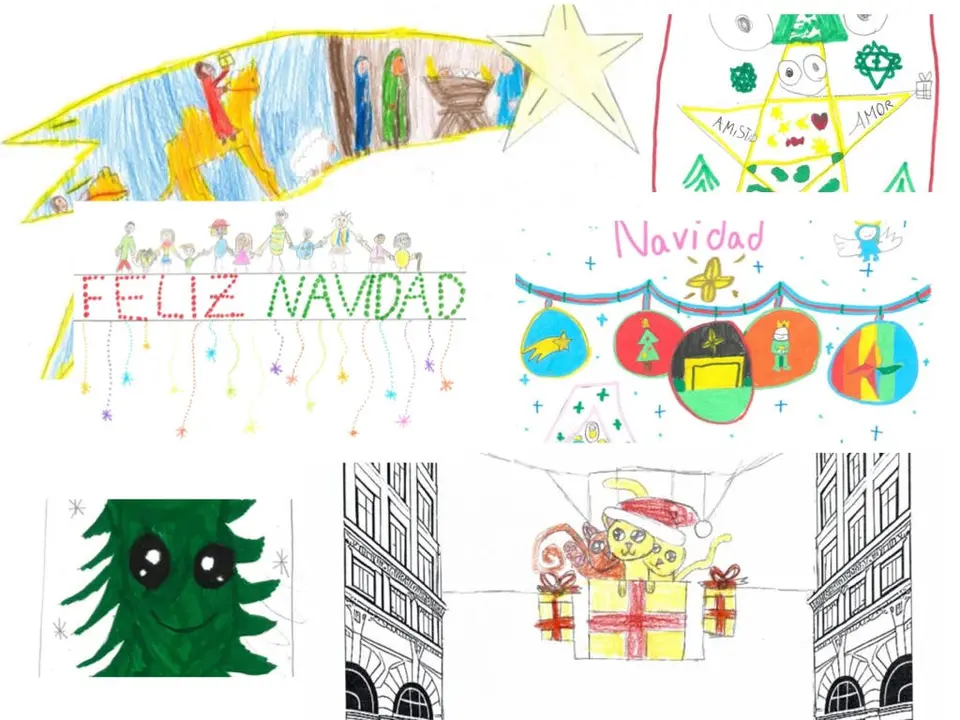 Las luces dise&ntilde;adas por ni&ntilde;os de Primaria. 