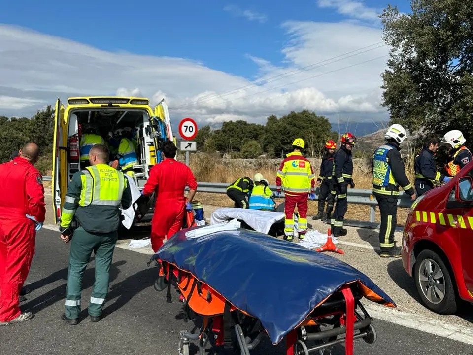 Un hombre ha fallecido y una mujer ha resultado herida en un choque frontal en la M-607.
