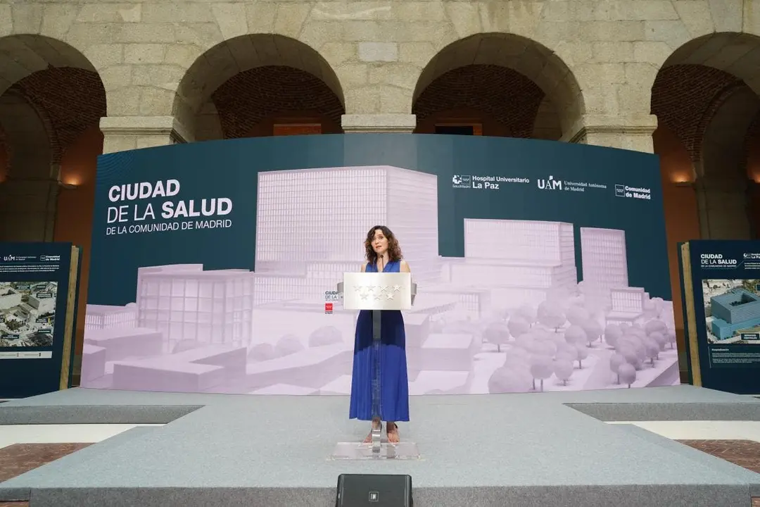 D&iacute;az Ayuso presenta el proyecto de la Ciudad de la Salud en Madrid.