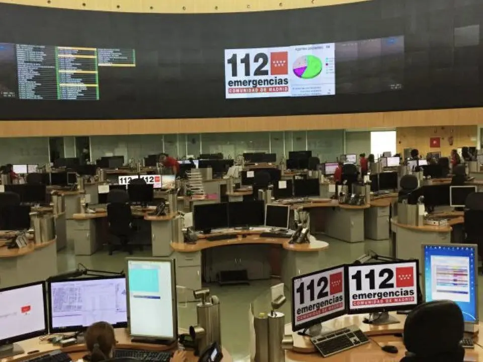 El centro de emergencias 112 muestra actividad durante Nochebuena.