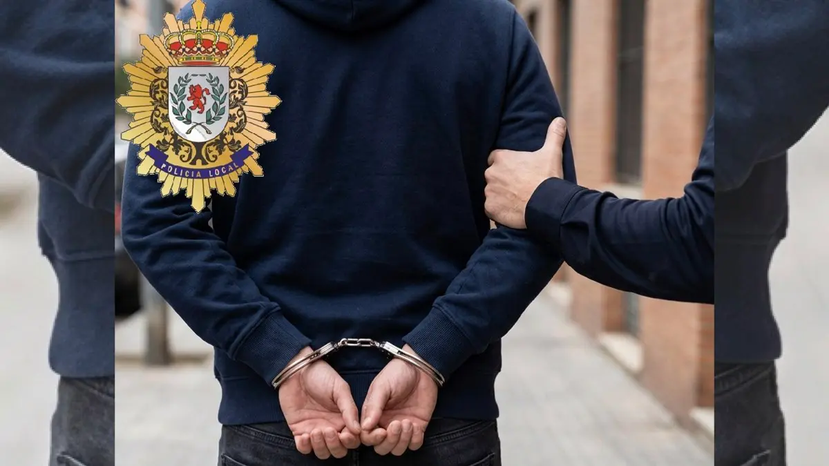 El detenido tras su arresto por la Polic&iacute;a Local de Coslada. AYUNTAMIENTO DE COSLADA