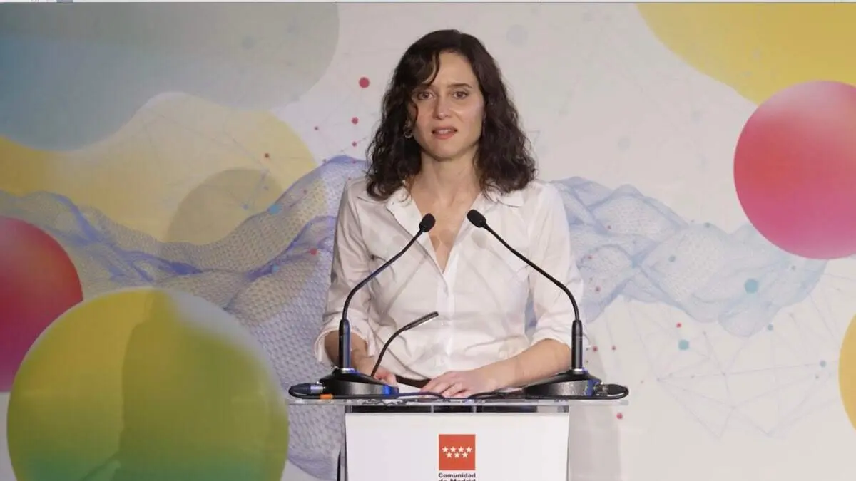 Isabel D&iacute;az Ayuso durante la presentaci&oacute;n de las actividades por el eclipse en la Comunidad de Madrid. COMUNIDAD DE MADRID