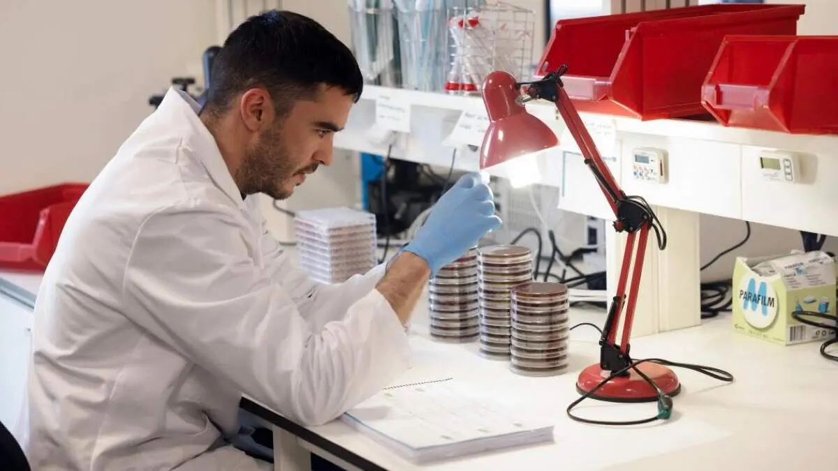 Investigador durante un ensayo en laboratorio. COMUNIDAD DE MADRID