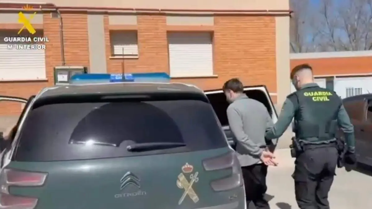 Uno de los detenidos en Ciempozuelos. GUARDIA CIVIL