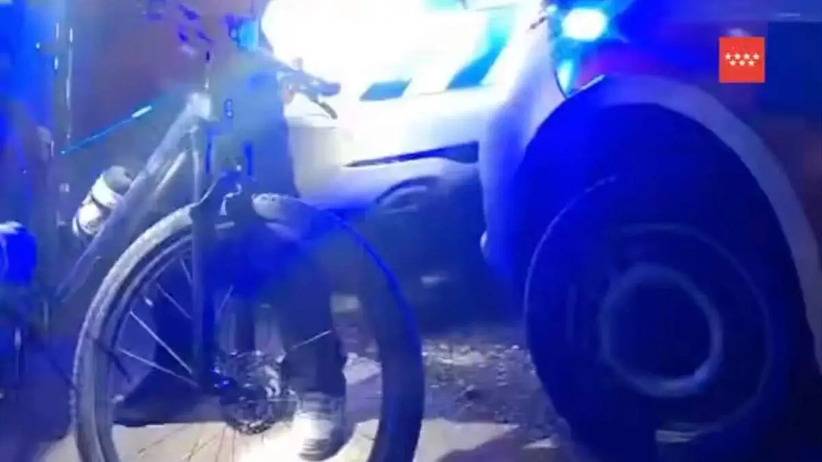 Bicicleta del ciclista atendido tras sufrir una parada cardiorrespiratoria en la V&iacute;a Verde del Taju&ntilde;a. 112 COMUNIDAD DE MADRID