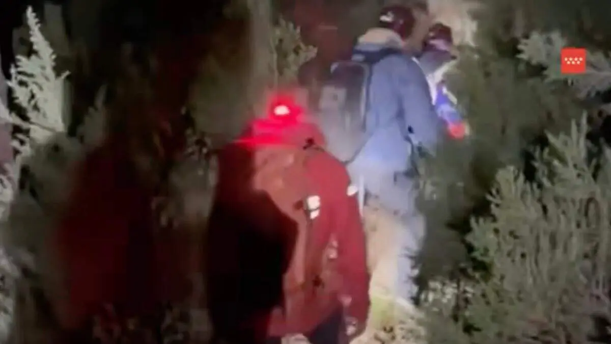 Rescate nocturno de la familia desorientada en la Sierra. 112 COMUNIDAD DE MADRID