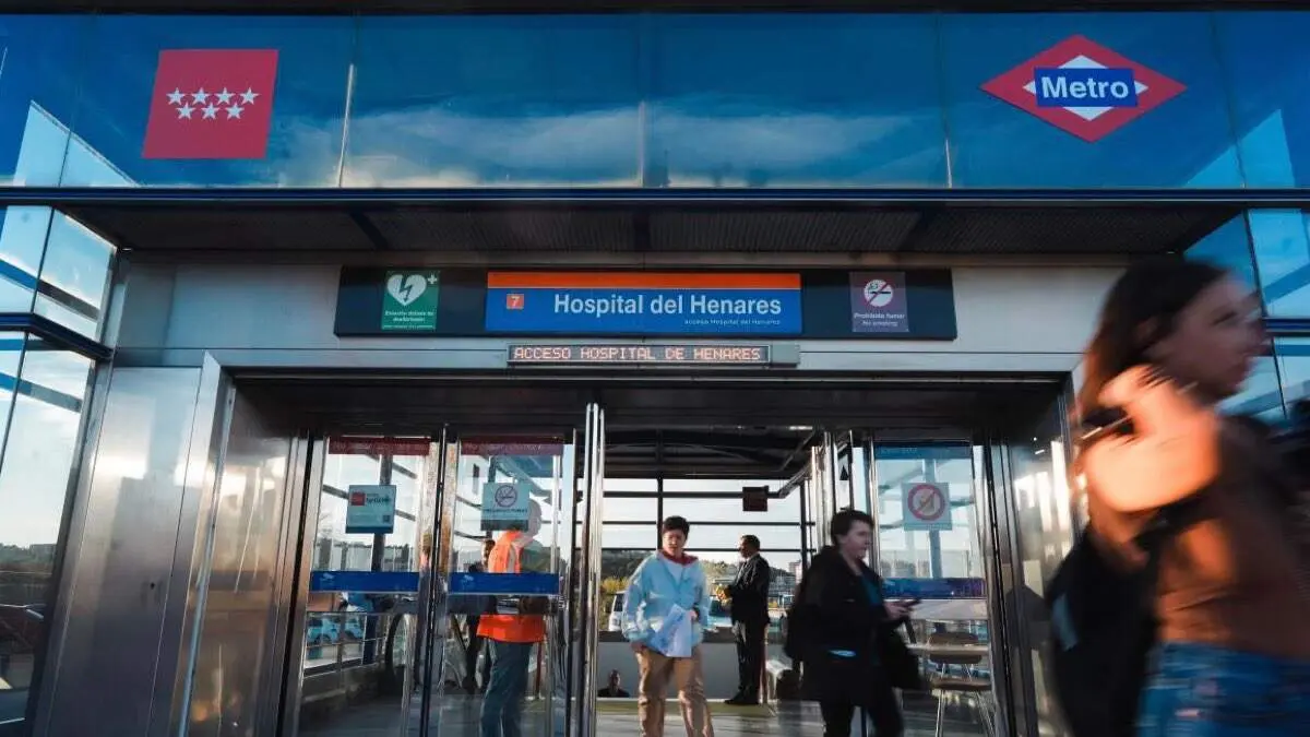 Estaci&oacute;n de Metro Hospital del Henares, en la L&iacute;nea 7B. COMUNIDAD DE MADRID