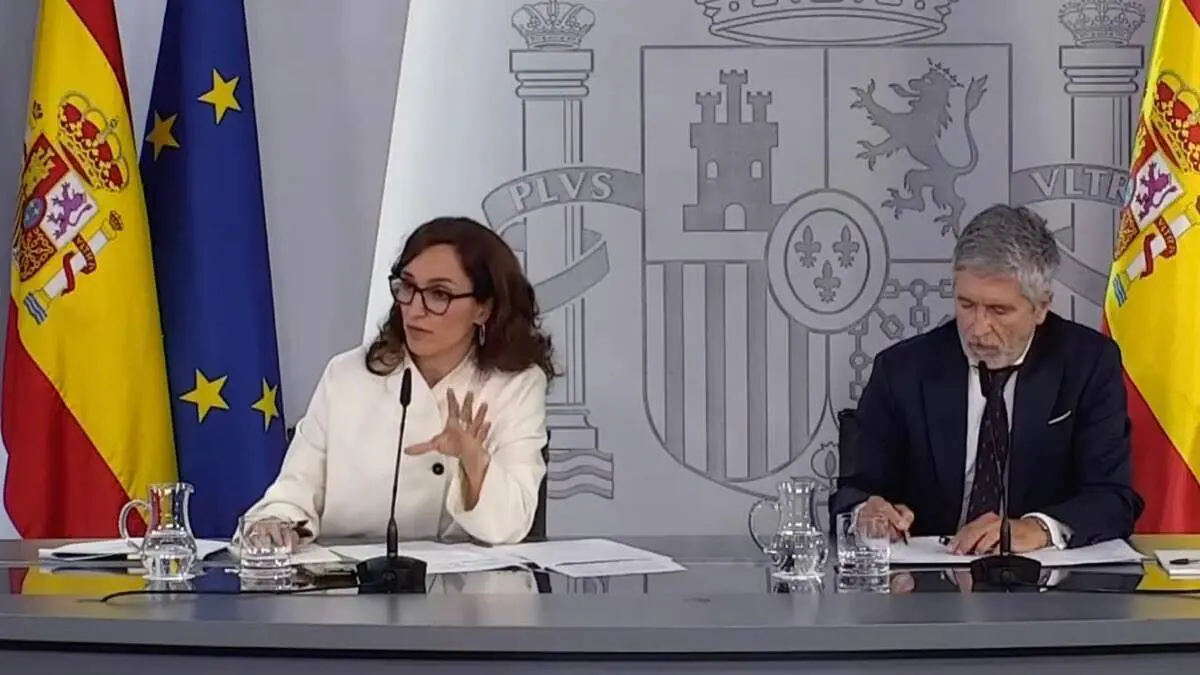 Rueda de prensa posterior al Consejo de Ministros celebrada este mi&eacute;rcoles. MONCLOA