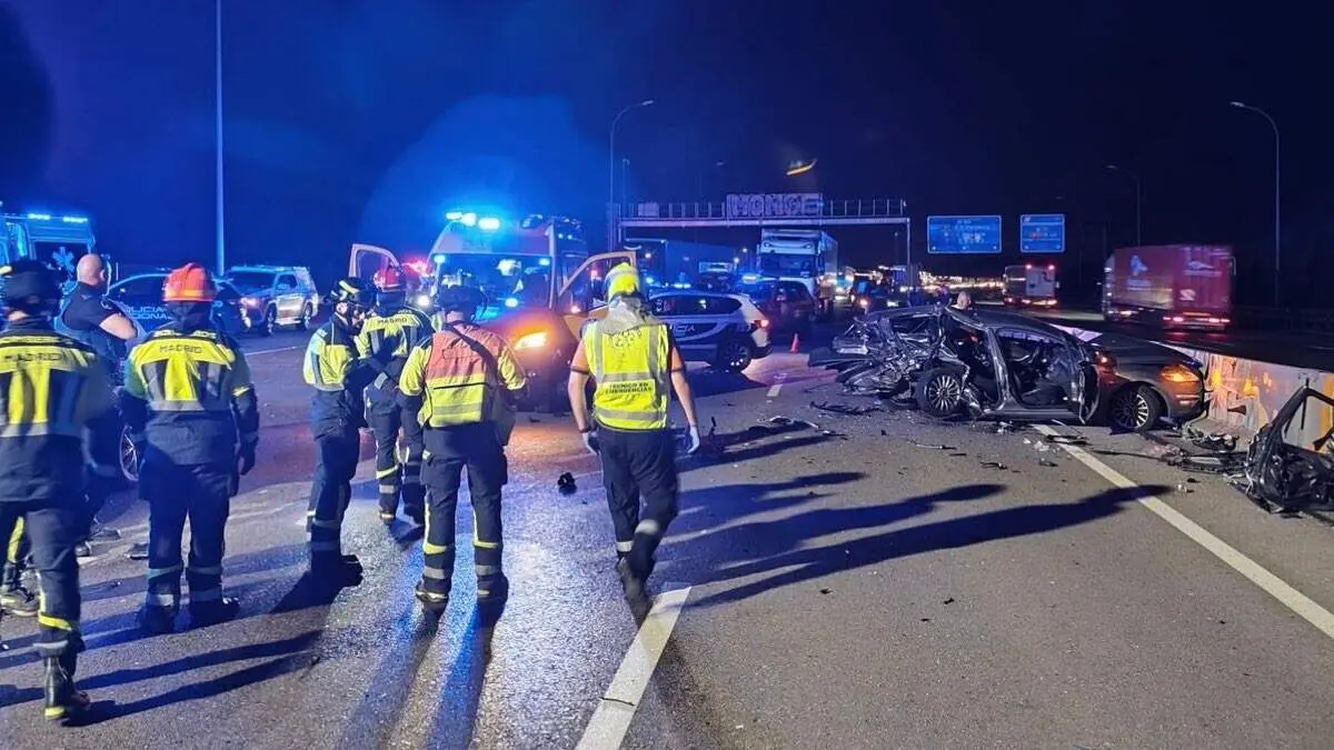 Imagen del accidente. EMERGENCIAS MADRID