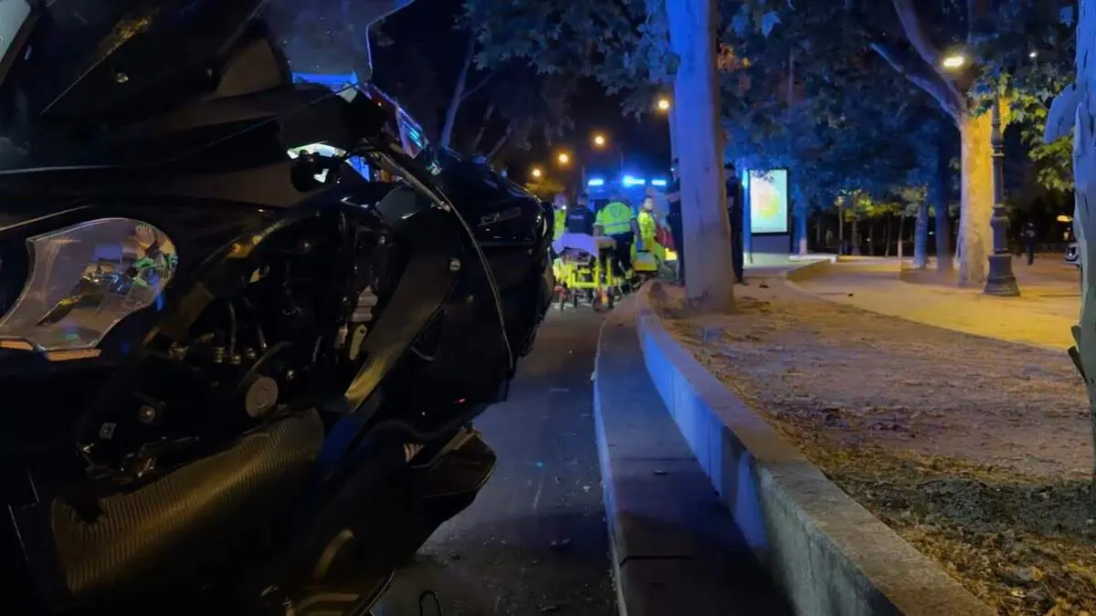 Imagen del accidente. EMERGENCIAS MADRID