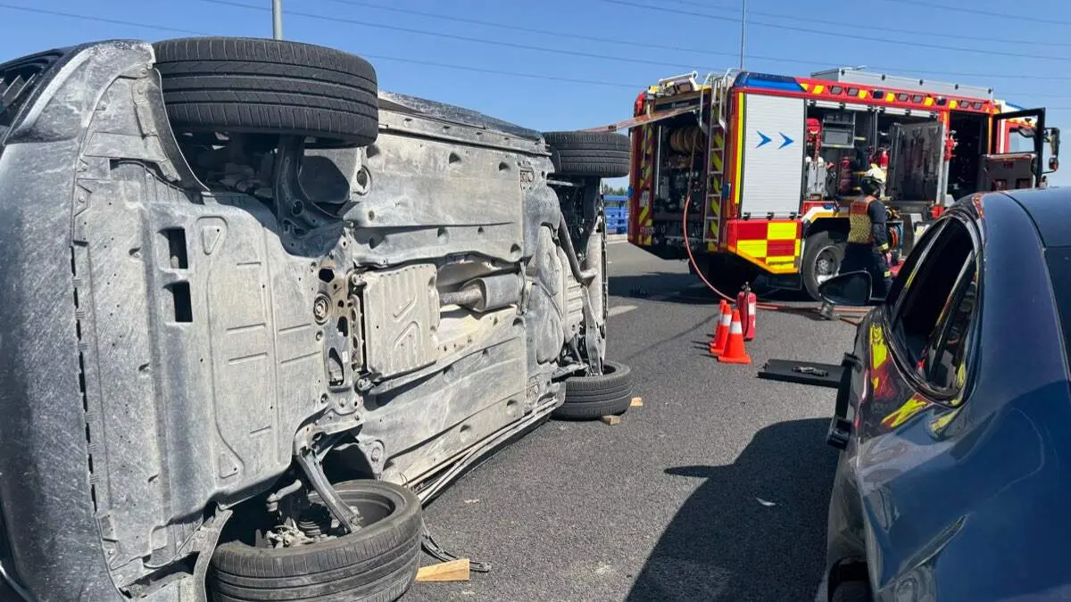 Imagen del accidente. 112 COMUNIDAD DE MADRID