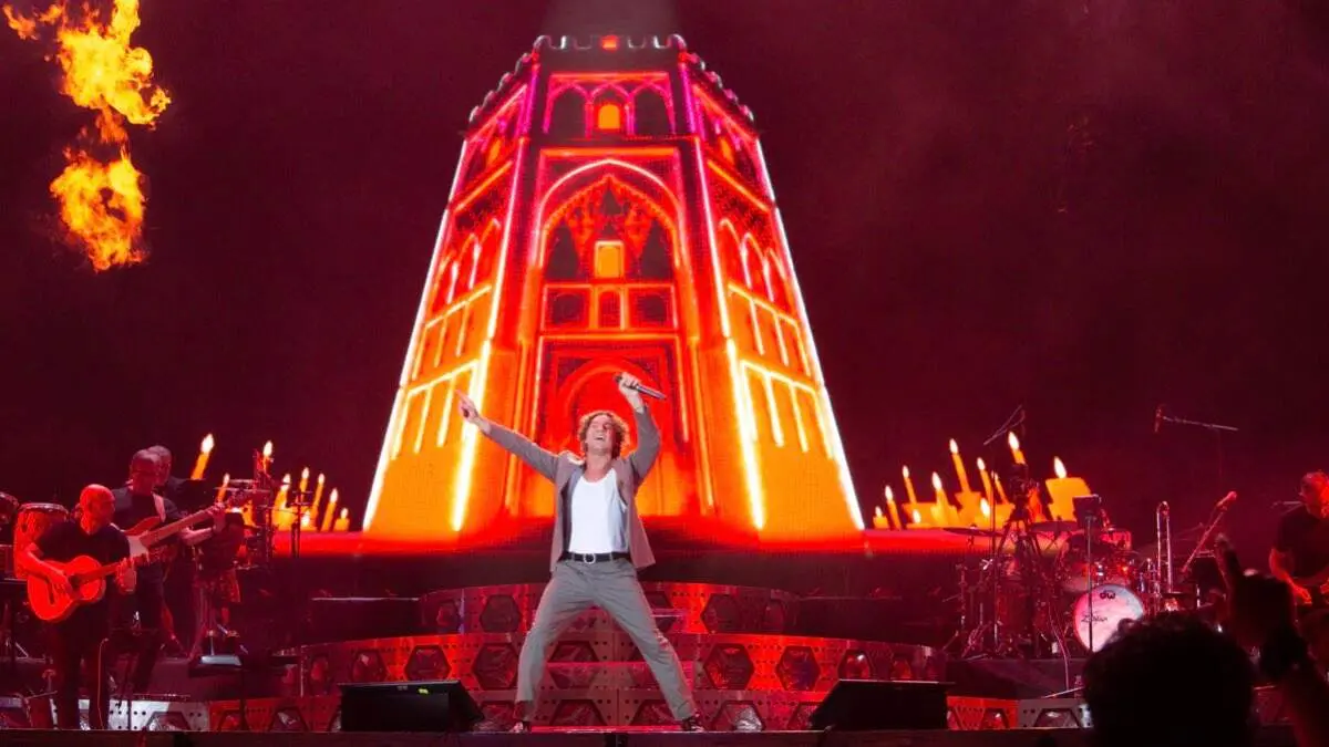 David Bisbal durante su concierto en las Fiestas de Torrej&oacute;n. JUAN CARLOS BEJARANO / MiraCorredor