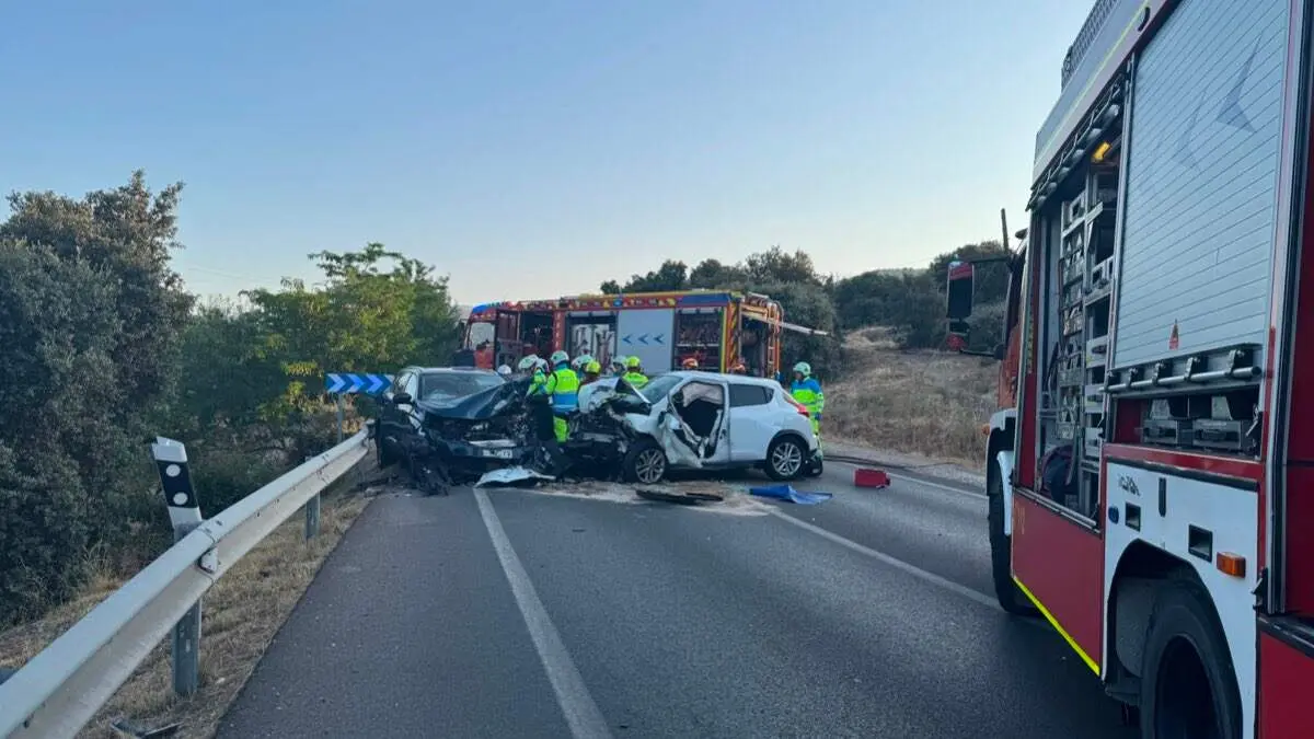 Imagen del accidente. 112 COMUNIDAD DE MADRID