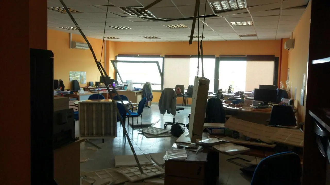 As&iacute; quedaron los despachos del instituto La Poveda. 
