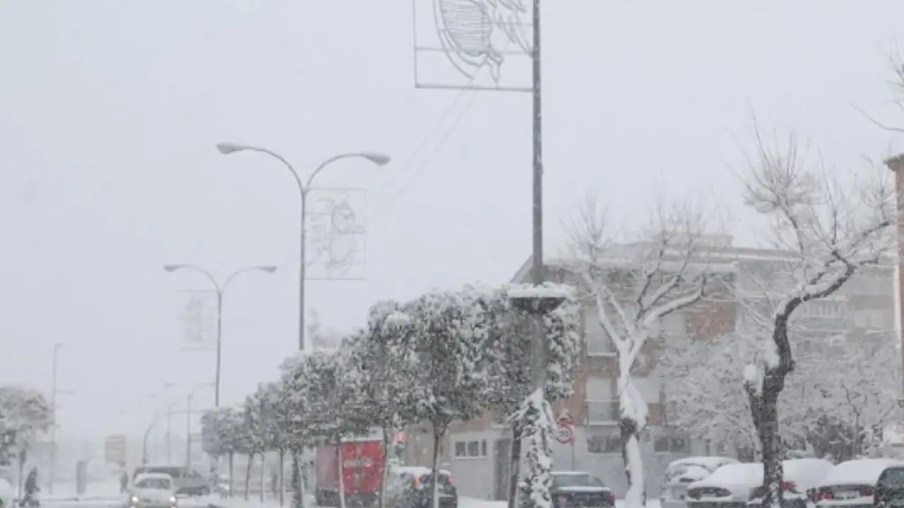 Imagen de la &uacute;ltima gran nevada que se recuerda en la ciudad, en 2009.