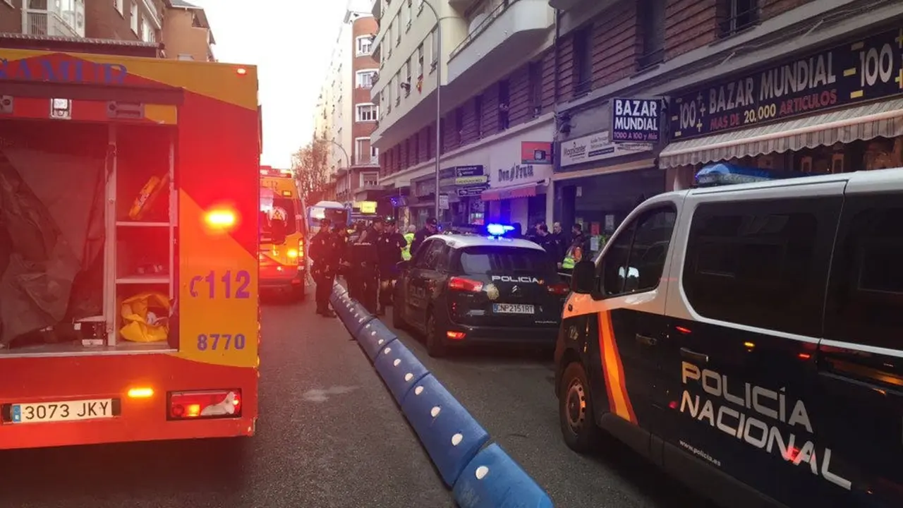 Im&aacute;genes del lugar del crimen (Emergencias Madrid).
