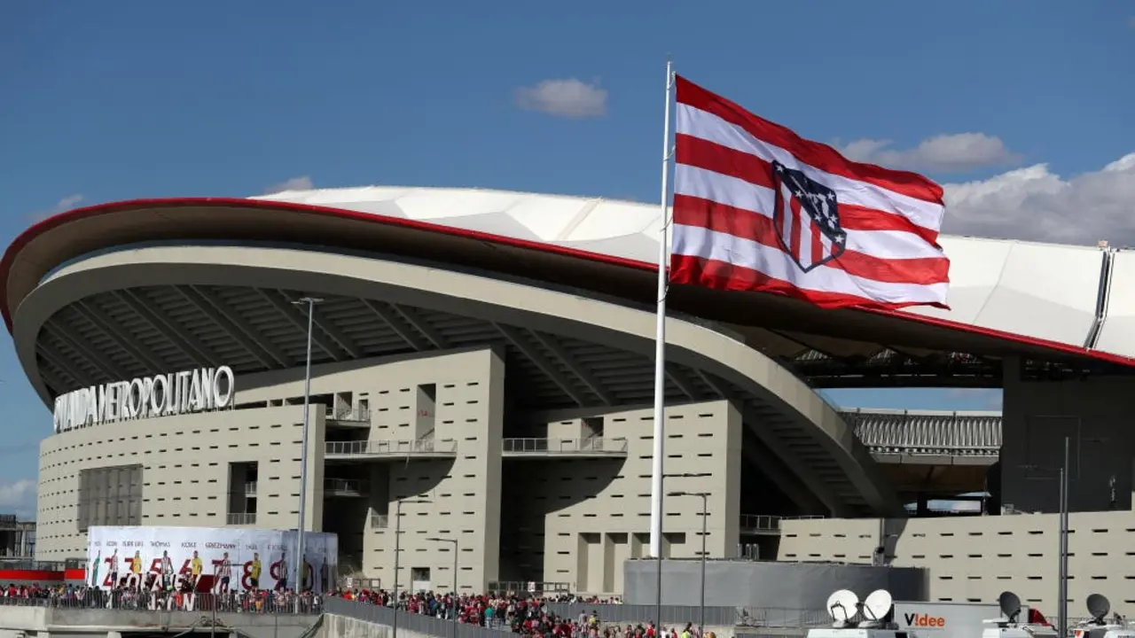 Soccer Football - Santander La Liga - Atletico Madrid vs Malaga CF - Wanda Metropolitano, Madrid, Spain - September 16, 2017   General view outside the stadium before the match   REUTERS/Sergio Perez - RC1145157CD0