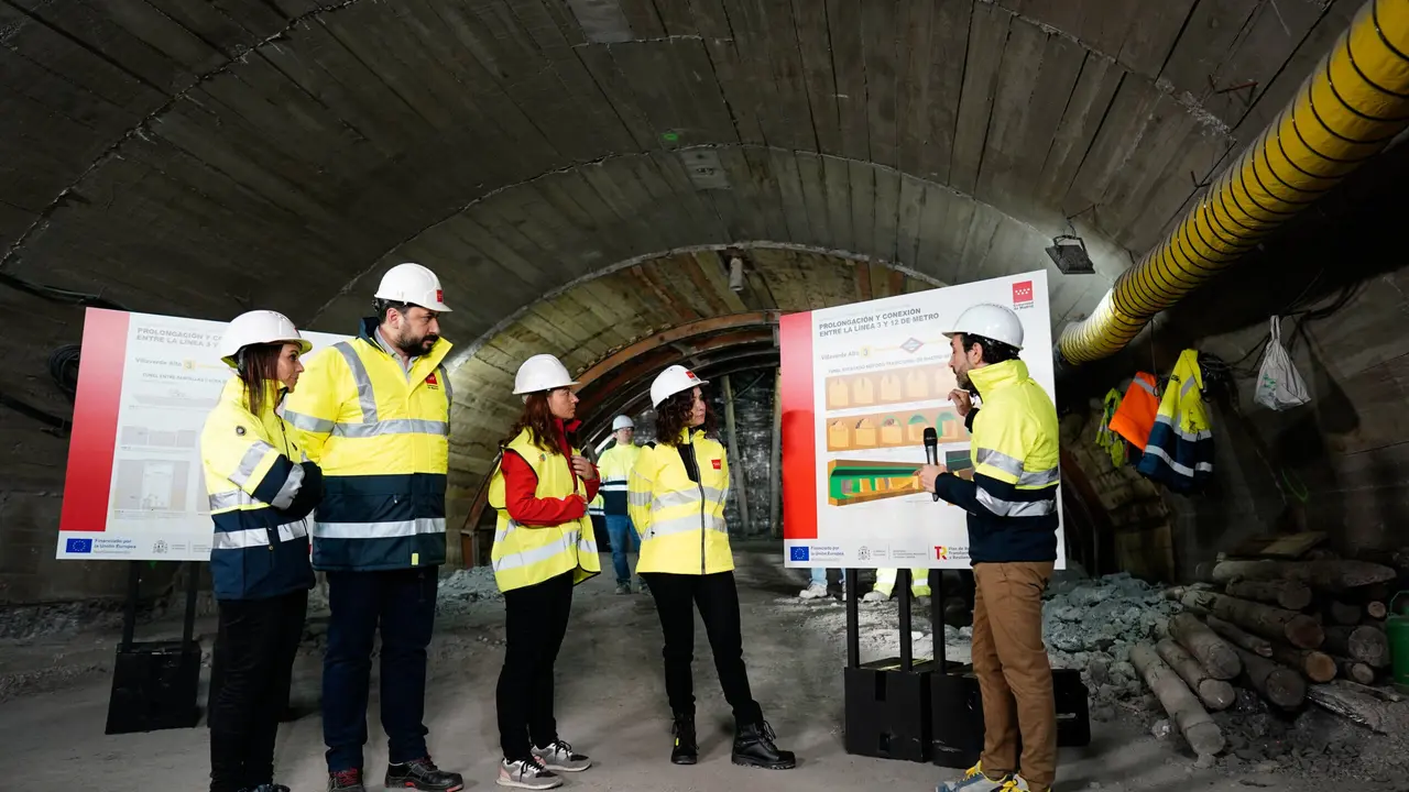 D&Iacute;AZ AYUSO VISITA LAS OBRAS DE PROLONGACI&Oacute;N DE LA L&Iacute;NEA 3 DE METRO DESDE VILLAVERDE ALTO HASTA EL CASAR