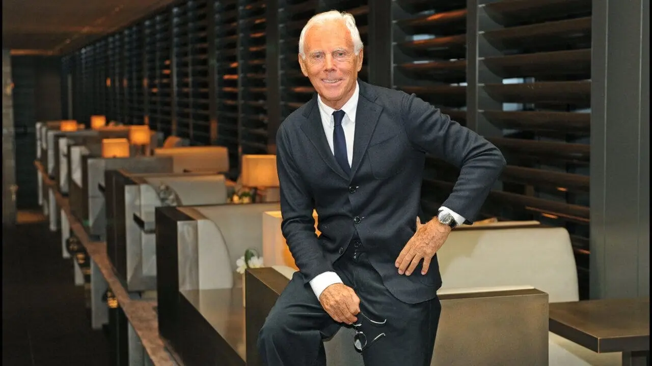 June 2015 - Giorgio Armani posed during the Milan fashion week