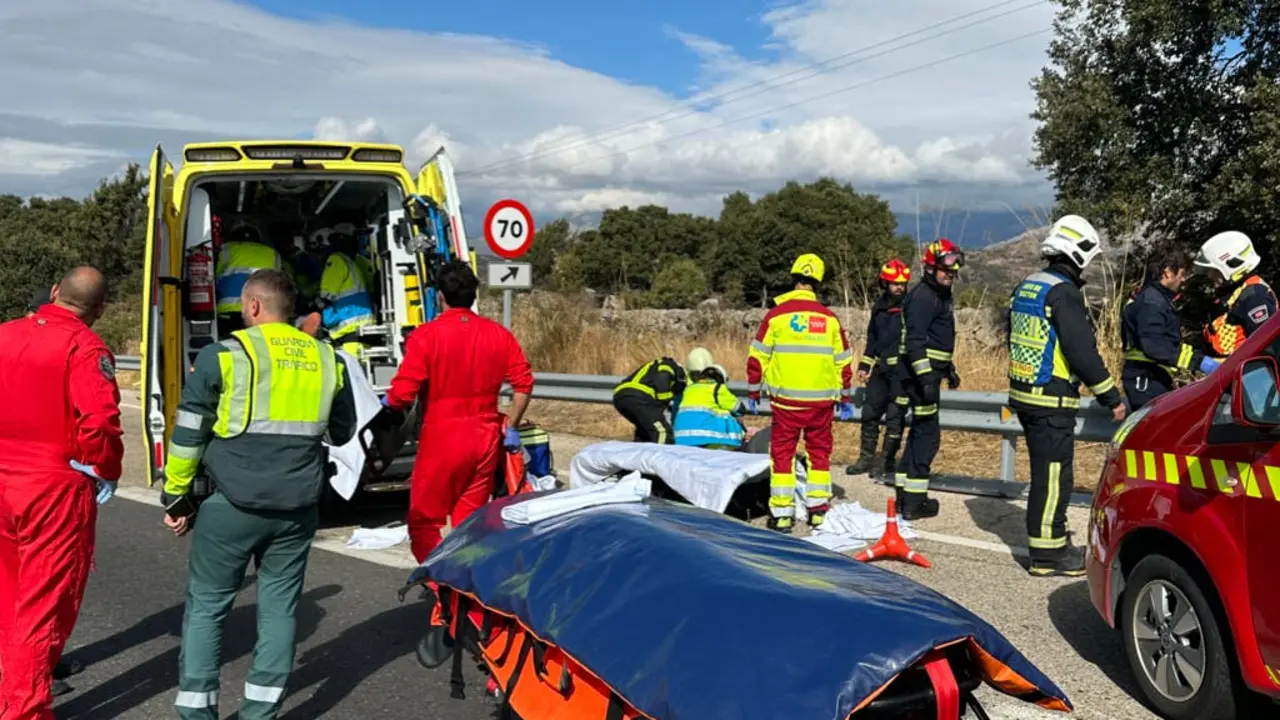 Un hombre ha fallecido y una mujer ha resultado herida en un choque frontal en la M-607.