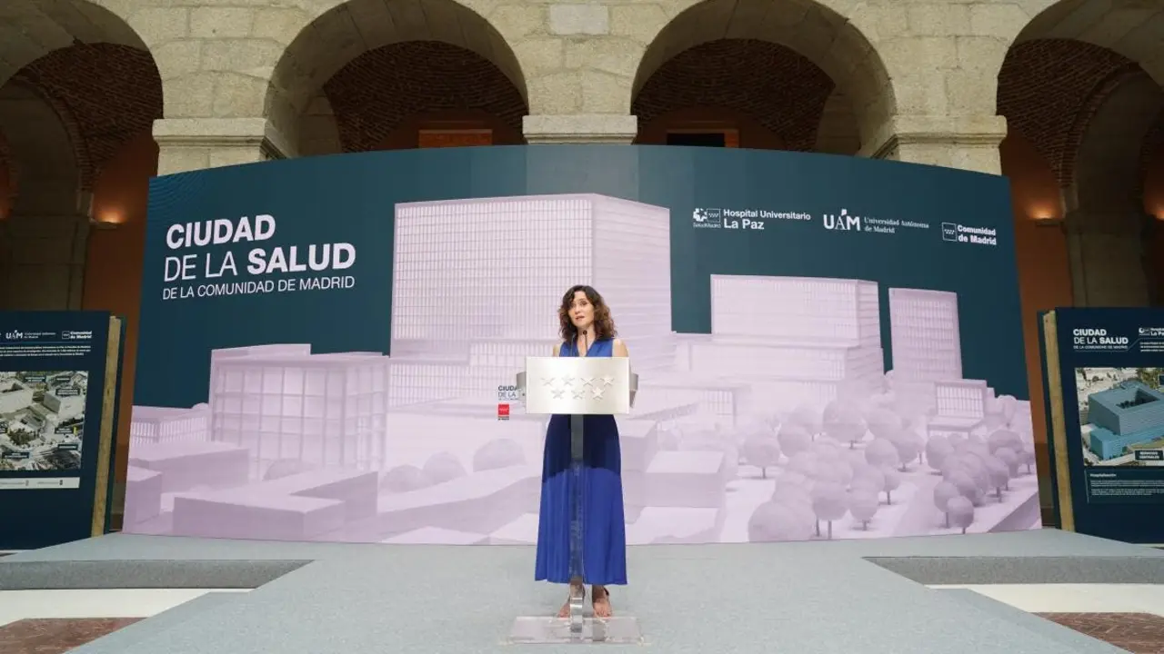 D&iacute;az Ayuso presenta el proyecto de la Ciudad de la Salud en Madrid.