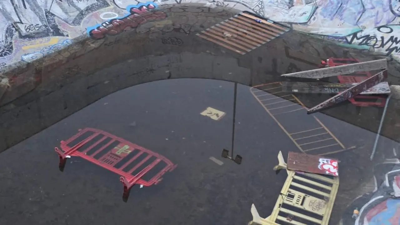 El Skate-Ride Park de La Garena presenta un estado de deterioro notable.