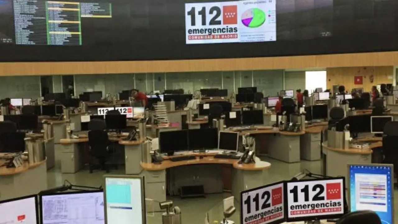 El centro de emergencias 112 muestra actividad durante Nochebuena.