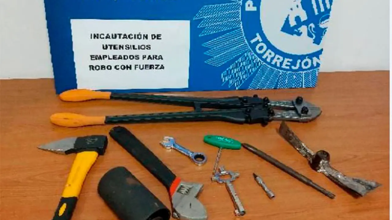 La Polic&iacute;a de Torrej&oacute;n ha incautado herramientas utilizadas para robos en viviendas.