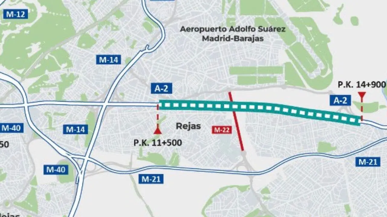 El mapa muestra las obras adjudicadas en la A-2 por 15,7 millones.