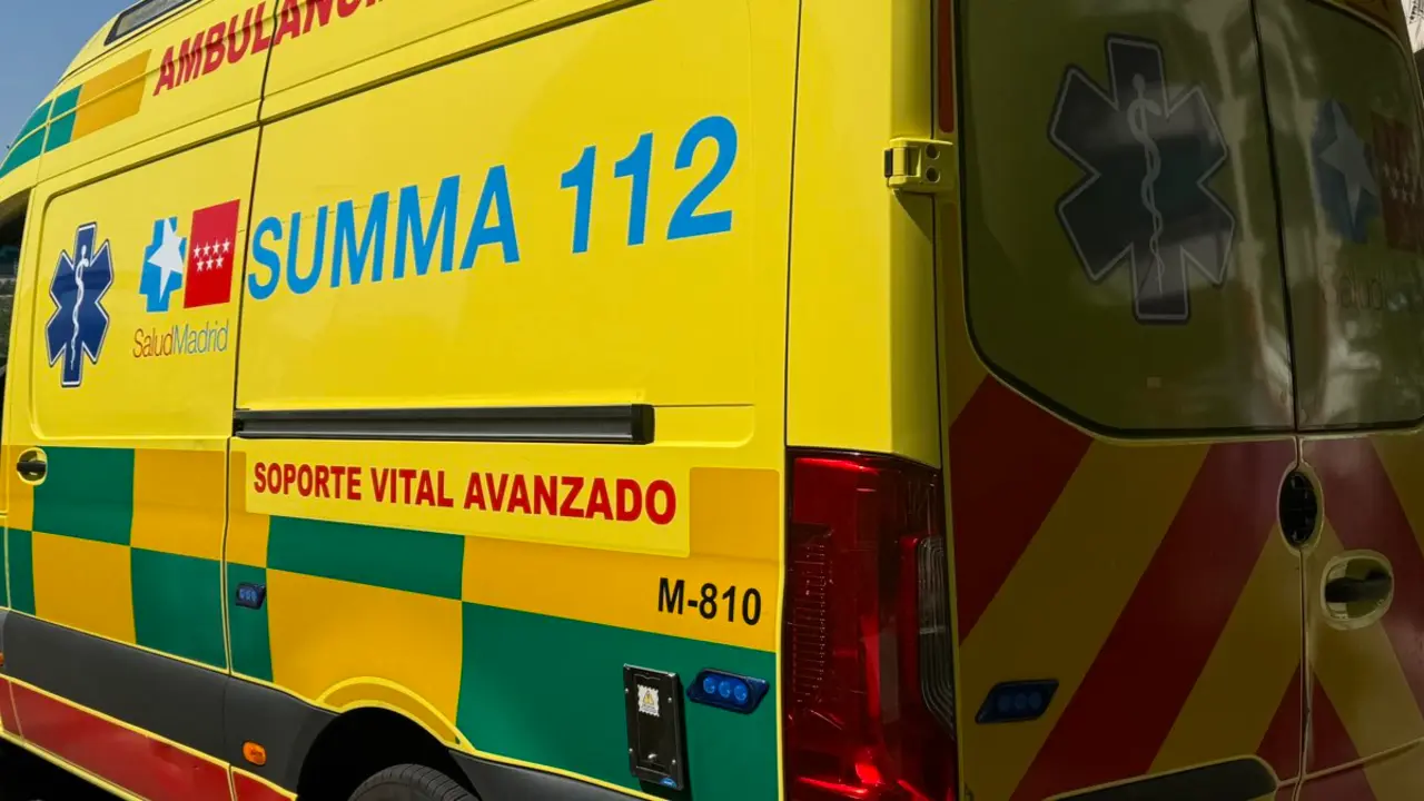 Una ambulancia del SUMMA en una imagen de archivo. 112 COMUNIDAD DE MADRID
