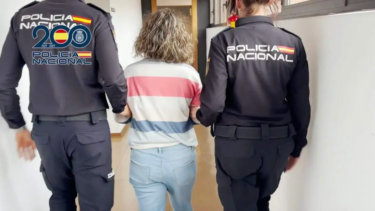 La detenida por la Polic&iacute;a Nacional. POLIC&Iacute;A NACIONAL