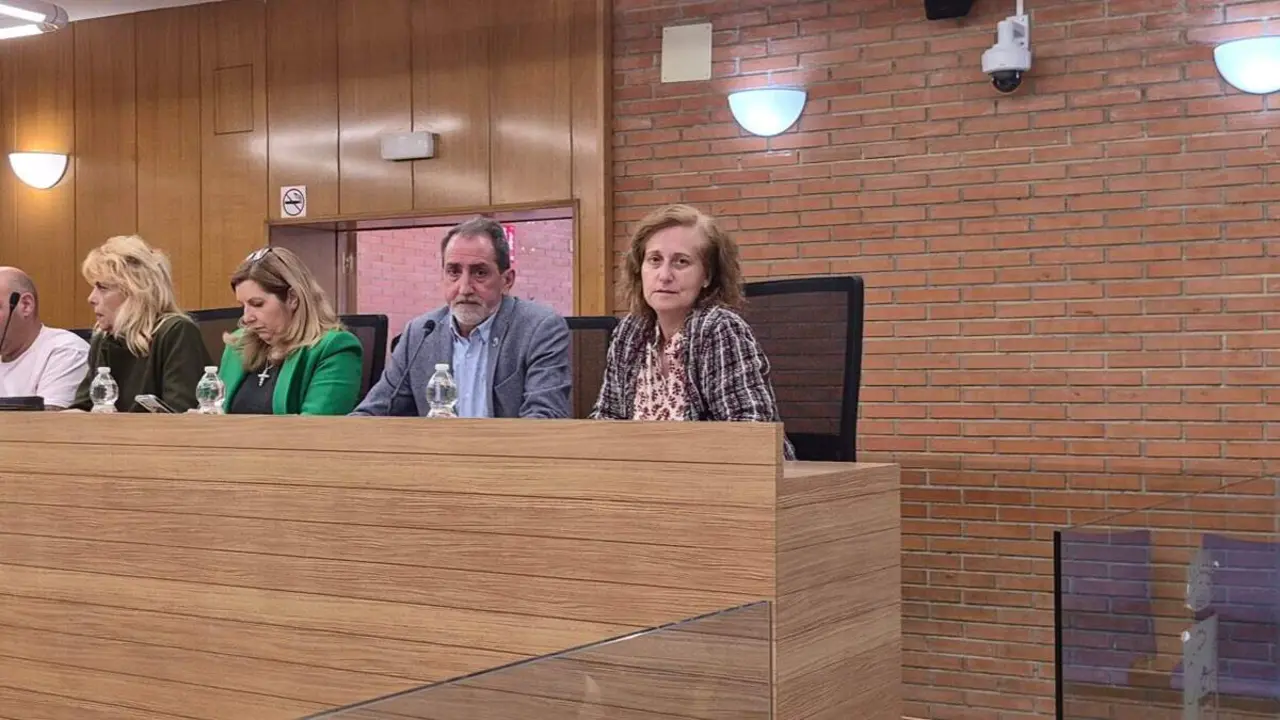 Concejales de Vox durante un pleno en el Ayuntamiento de Mejorada del Campo. VOX MEJORADA DEL CAMPO