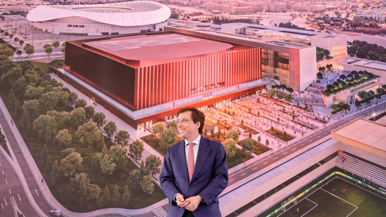 Almeida en la presentaci&oacute;n del proyecto del nuevo auditorio junto al Metropolitano. AYUNTAMIENTO DE MADRID