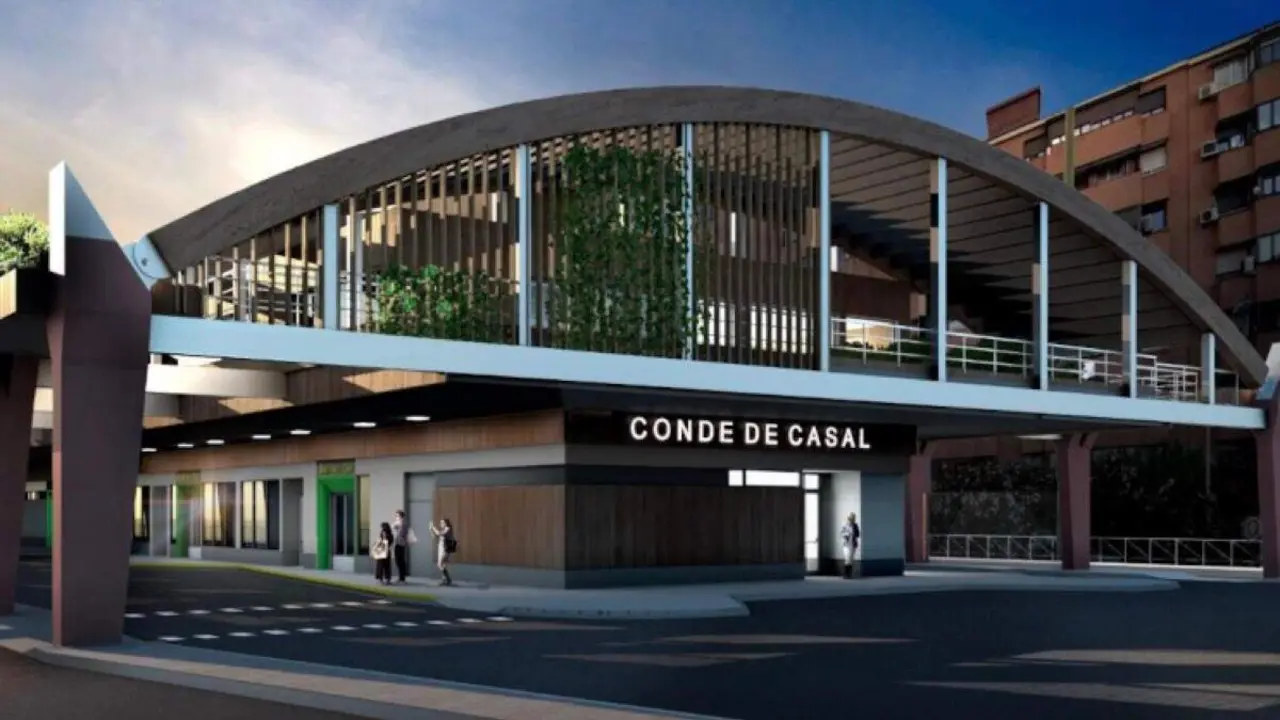 Recreaci&oacute;n del futuro intercambiador de Conde de Casal. COMUNIDAD DE MADRID