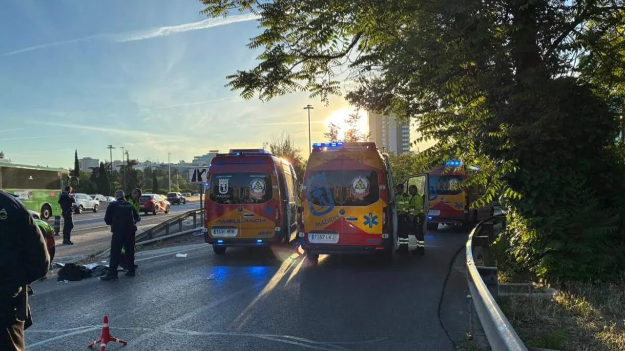 Imagen del accidente. EMERGENCIAS MADRID