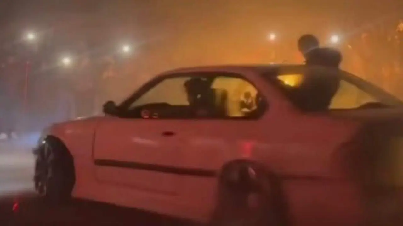 Participantes de una de las carreras ilegales difundidas en redes sociales. GUARDIA CIVIL.