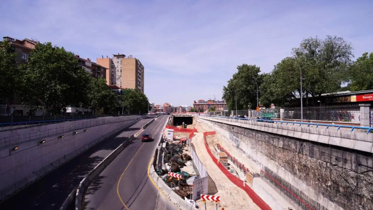 Obras de soterramiento de la A-5 para el futuro Paseo Verde del Suroeste. AYUNTAMIENTO DE MADRI