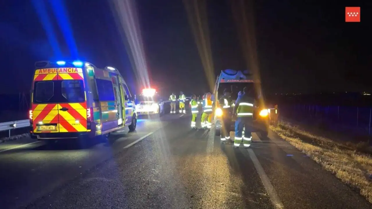 Imagen del accidente. 112 COMUNIDAD DE MADRID