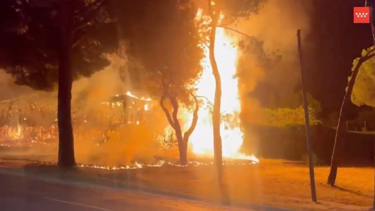 El incendio declarado en una ariz&oacute;nica de una vivienda de Boadilla del Monte. 112 COMUNIDAD DE MADRID.