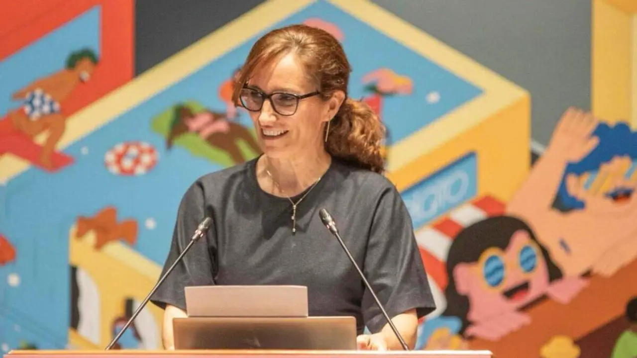 La ministra de Sanidad, M&oacute;nica Garc&iacute;a, durante la jornada sobre infecciones de transmisi&oacute;n sexual celebrada este lunes. MINISTERIO DE SANIDAD.
