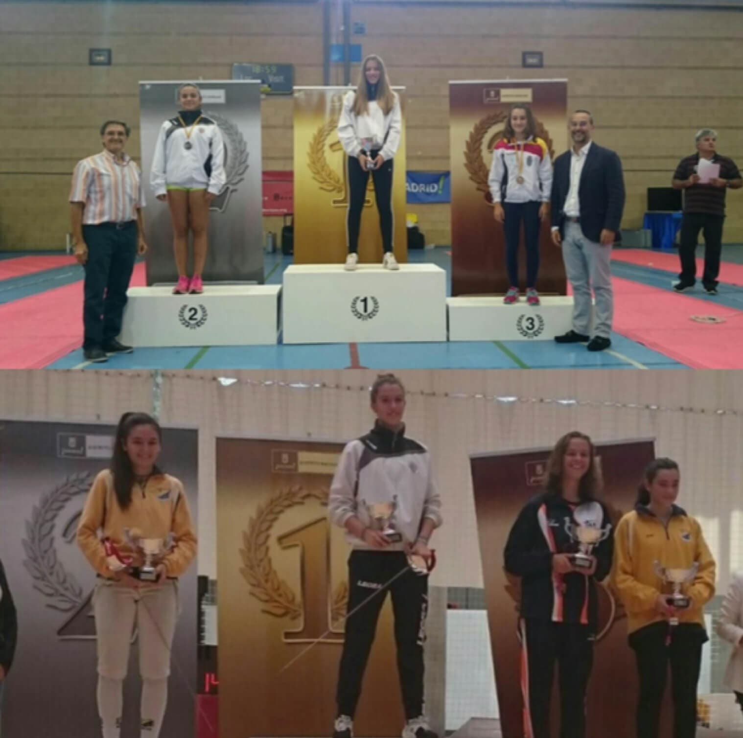 Eva Ventura Jorquera (foto superior) medalla de Oro en la primera fase de la Liga de Ocio y María Ventura Jorquera (foto inferior) medalla de Oro Primer Torneo Nacional Cadete (Ayto. San Fernando).