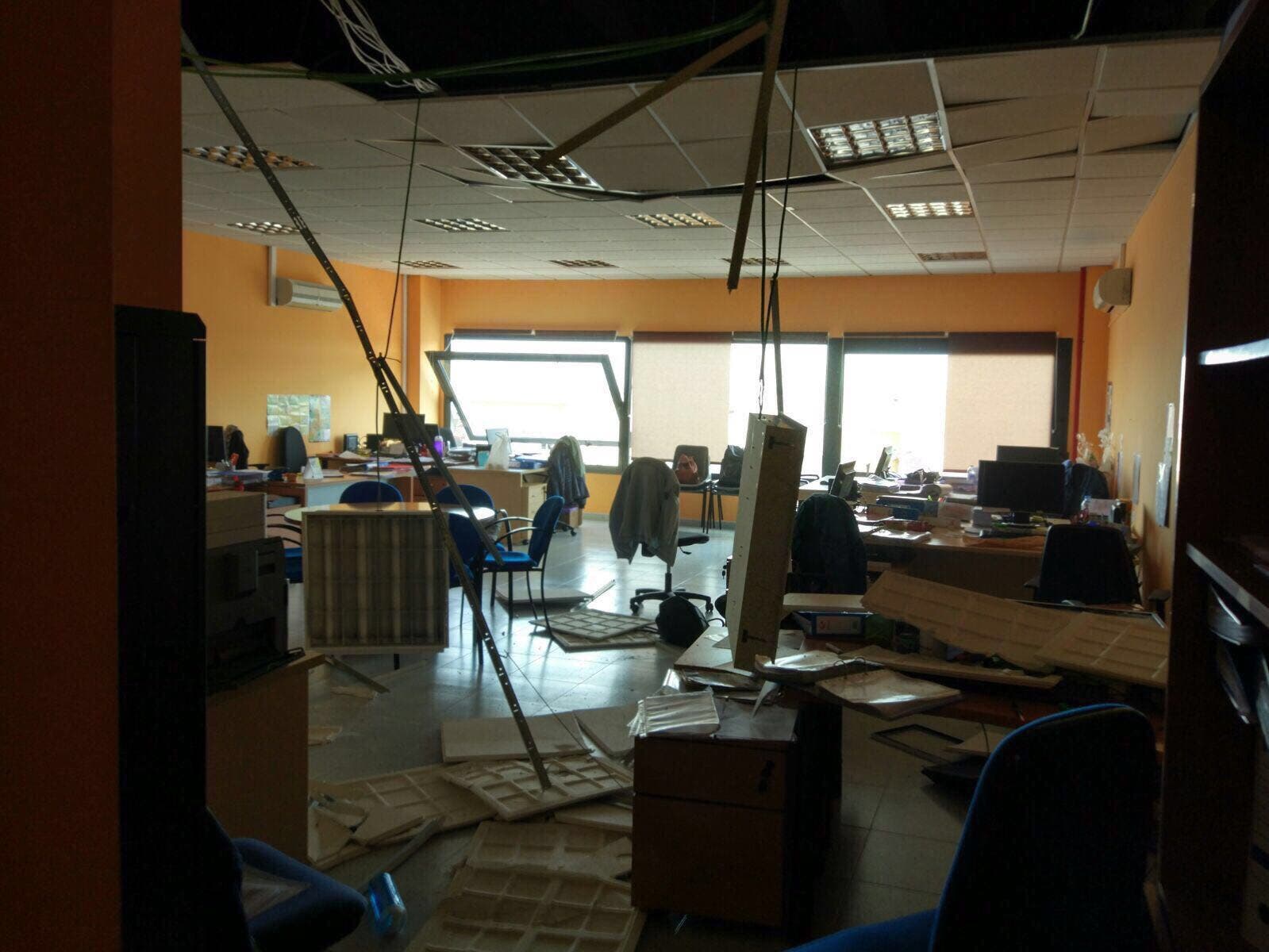 Así quedaron los despachos del instituto La Poveda. 