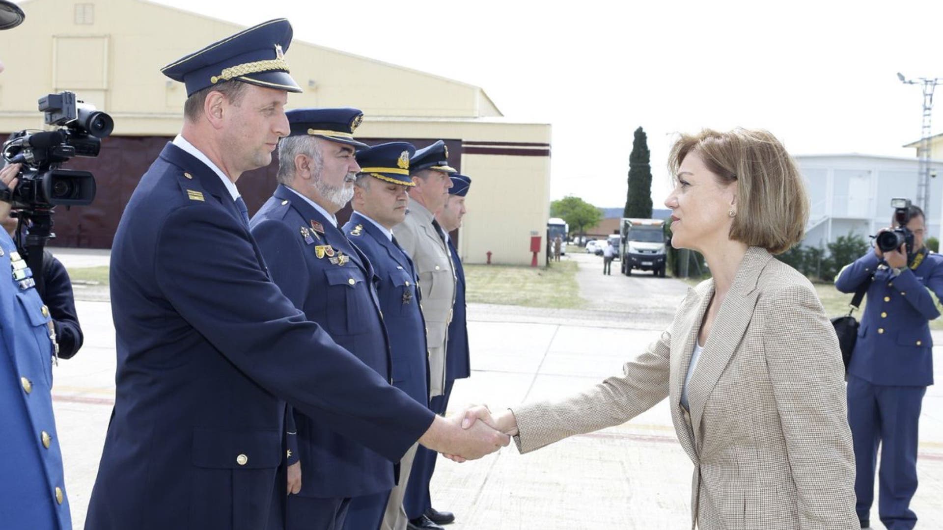Cospedal en la Base de Torrejón (Ministerio de Defensa).