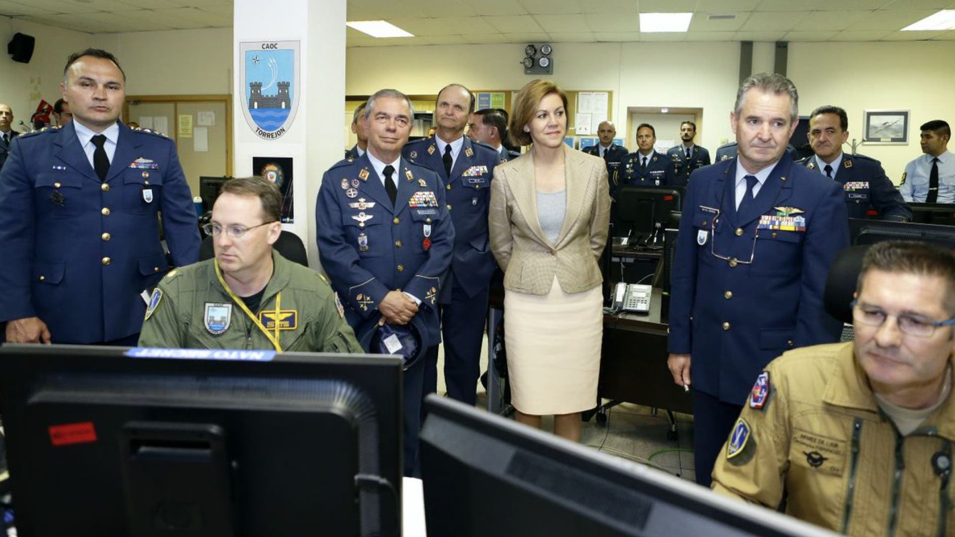 Cospedal en la Base de Torrejón (Ministerio de Defensa).