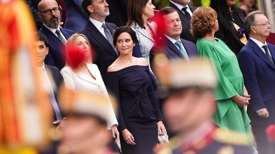 Isabel Díaz Ayuso en el desfile de la Fiesta Nacional en Madrid